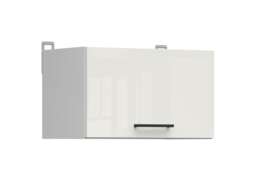 Kitchen Wall Unit 500mm Extractor Fan Housing Cabinet White Chalk Gloss Half Height Narrow Storage Junona