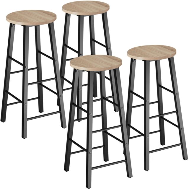 Bar stools Keynes Brown industrial wood light, oak Sonoma 31 x 31 x 72,50 cm 4