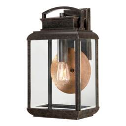 Byron 1 Light Outdoor Large Wall Lantern Light Imperial Bronze IP44, E27