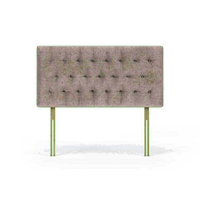 Lona Mink Naples Velvet Headboard King Size Multi