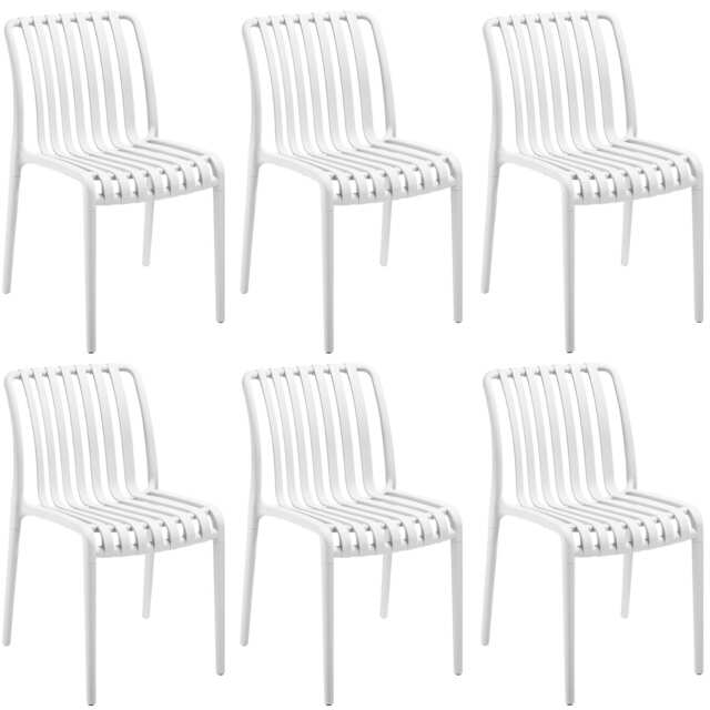 Garden chairs Alcudia - durable, stackable and weather-resistant Cream cream One Size 6