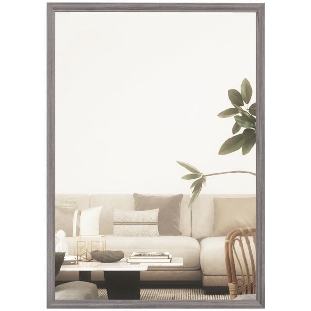 HOMCOM 50 x 70 cm Wall Bathroom Mirror, Vanity Mirror, Grey