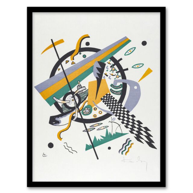 "Small Worlds IV Abstract Painting Kandinsky Framed Wall Art Print 12X16"""