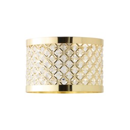 ValueLights Hadley Gold Easy Fit Acrylic Jewel Ceiling Shade and Bulb