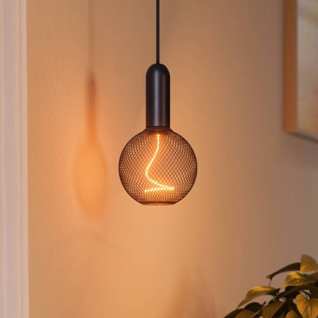 Osram Decor LED Spiral Filament Globe Lamp 125 14 Black DIM 3.5W 818 E27
