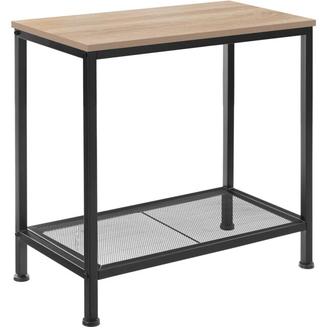 Bedside Table Filton - industrial style, with shelf, grid shelf, 60 x 30.5 x 60.5 cm Brown industrial wood light, oak Sonoma 60 x 30,50 x 60,50 cm 1