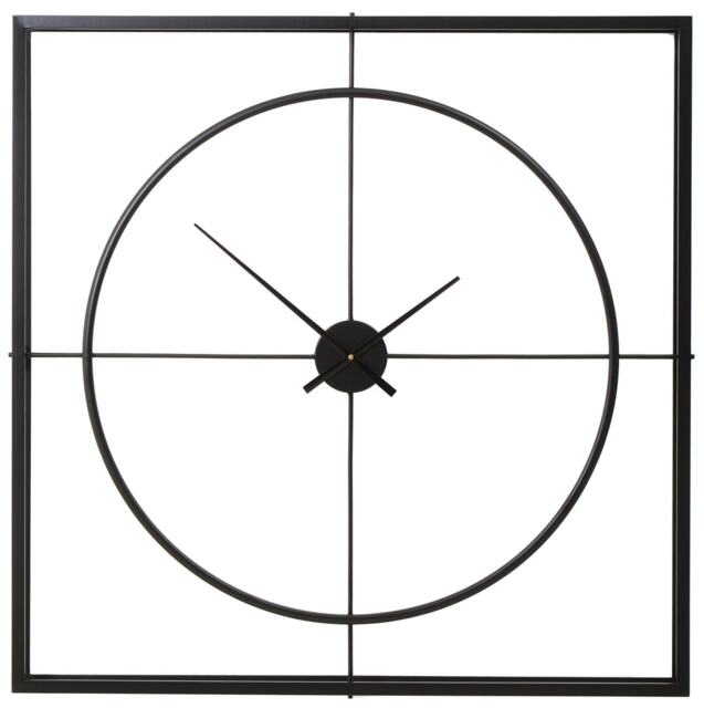 Trinity Black Finish Wall Clock Black