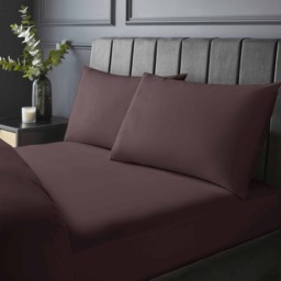 Silentnight Pure Cotton Fitted Sheet, Plum