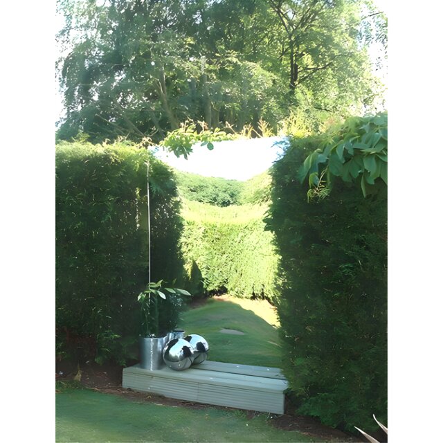 Primrose Acrylic Non Shatter Outdoor Wall Mounted Rectangular Silver Garden Illusion Mirror 180cm x 120cm