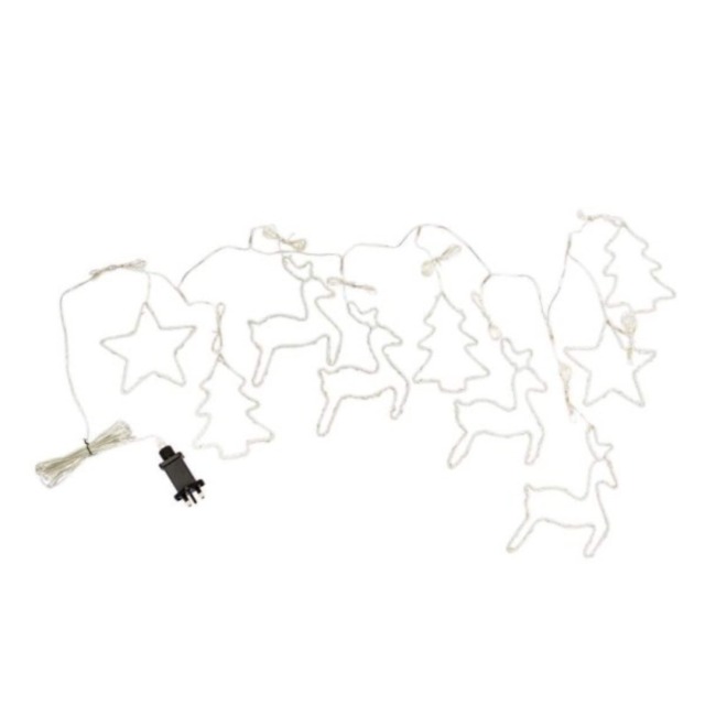 1.2m Light up Festive Curtain Christmas Lights with Warm White LEDs
