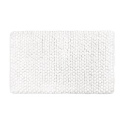 "Thick Chunky Bobble Bath Mat 50 x 80cm - Non Slip Bathroom Rug White White 50 x 80cm (20 x 32"") 1"
