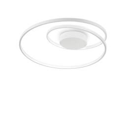 Oz LED Decorative Swirl Integrated LED Semi Flush Light White, 3000K