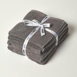 Homescapes Slate Grey Combed Egyptian Cotton Towel Bale Set 500 GSM