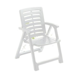 Outdoor Folding Garden Chairs with Arms White 1