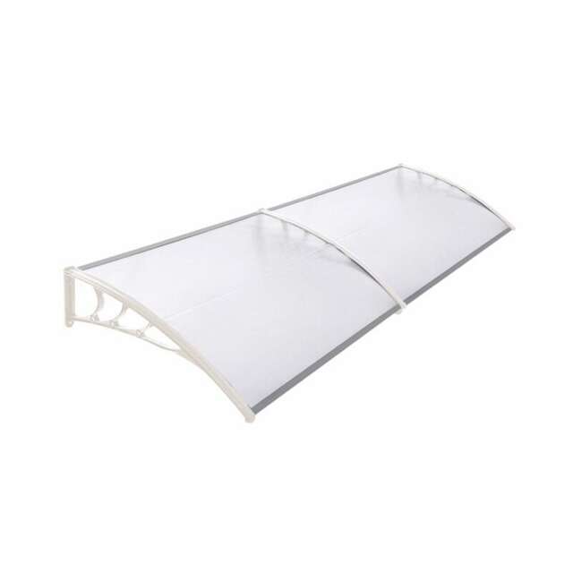 Living and Home Window Door Awning Canopy with Brackets - L190*W100*H28-White