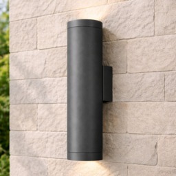 CGC Lighting LUCAS Anthracite Extra-Long Double GU10 Up-and-Down Outdoor Wall Light IP44 Grey Dark Grey Anthracite height: 30 cm, width: 7.5 cm, depth: 11 cm