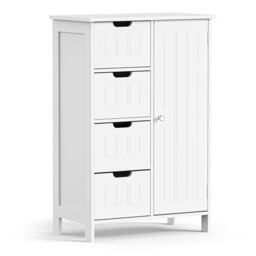 Vonhaus Holbrook Freestanding Bathroom Storage Cabinet with 4 Drawers