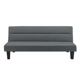 Kebo Sofa Bed Sofa in Velvet Grey Grey Grey Three Seater