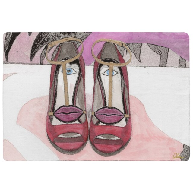 Lips Shoes Rug Multi