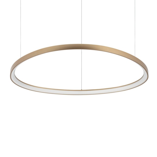 Gemini Integrated LED Pendant Ceiling Light Brass 9100lm 4000K