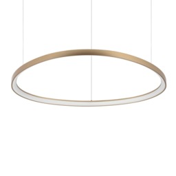 Gemini Integrated LED Pendant Ceiling Light Brass 9100lm 4000K