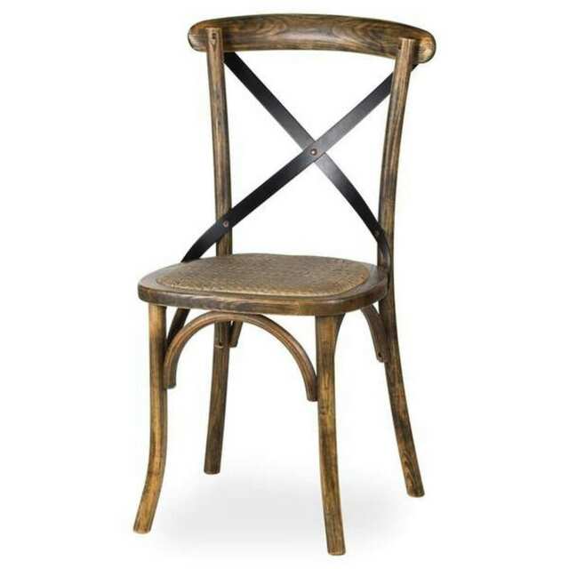 Hill Interiors Cross Oak Dining Chair - Brown - One Size