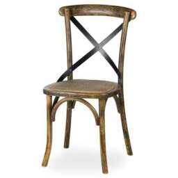 Hill Interiors Cross Oak Dining Chair - Brown - One Size