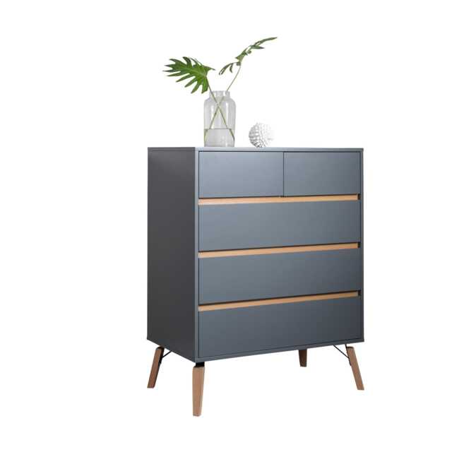 Otto Chest of Drawers 3+2 Drawer in Silk Grey