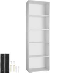 Bookshelf Lexi - Bookcase with 5 shelves White white 60 x 30 x 190 cm 1