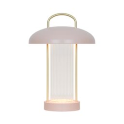 Nordlux Mirano Indoor Table Battery Light Pink Metal Solar Intergrated LED Sensor 3-Level Dimming, IP20 Pink rose