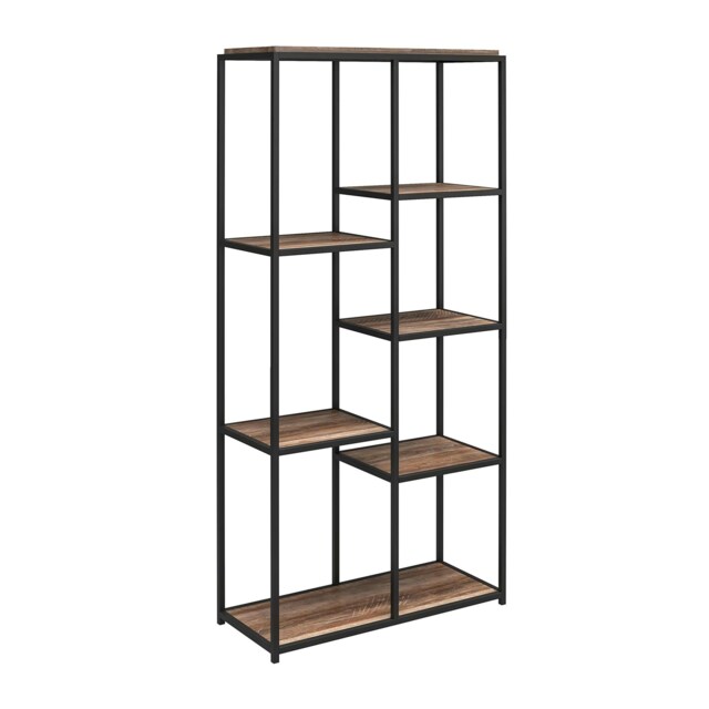 Quincy 5 Shelf Bookcase Weathered Oak Brown Weathered Oak