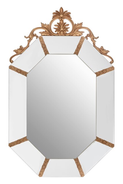 Milana Wall Mirror with Gold Resin Frame Gold