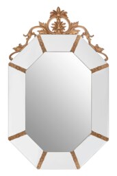 Milana Wall Mirror with Gold Resin Frame Gold