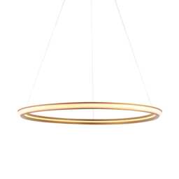 Syracuse Single Pendant Ceiling Lamp, Satin Gold Paint, White