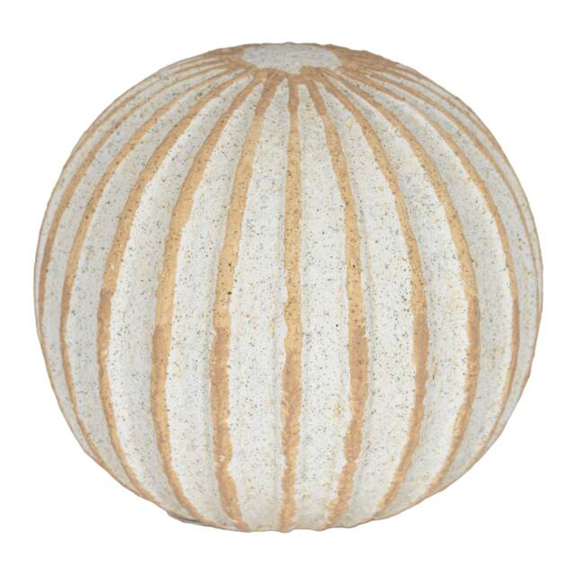 Hill Interiors Grove Ceramic Ball Ornament White White 15cm x 16cm x 16cm 1