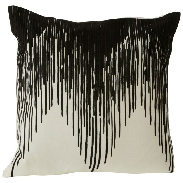 Bosie Ozella Black and White Embroidered Cushion Multi