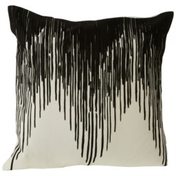 Bosie Ozella Black and White Embroidered Cushion Multi