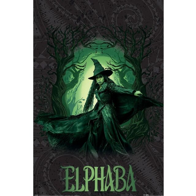 Wicked 2 Glow Elphaba Poster Green Green 91cm x 61cm 1