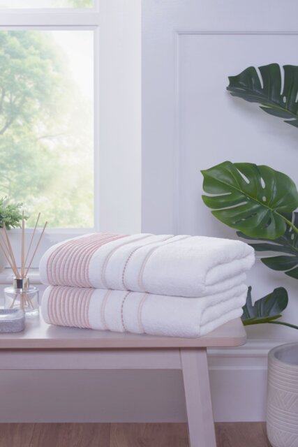 Azure Stripe Cotton Face Cloth Set of 4, 30x30cm