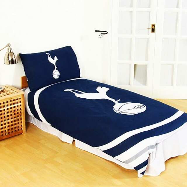 Tottenham Hotspur FC Official Pulse Design Reversible Duvet And Pillowcase Set - Navy - Single