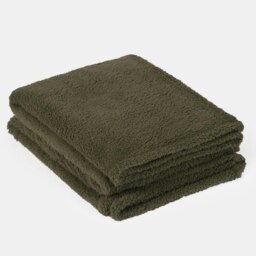 OHS Soft Plush Teddy Fleece Throw Blanket, 150x200cm - Woodland Green