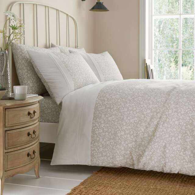 D & D Tess Duvet Cover Set Natural