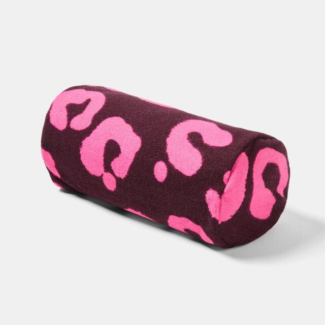 OHS Leopard Beach Bolster Neck Back Support Pillow