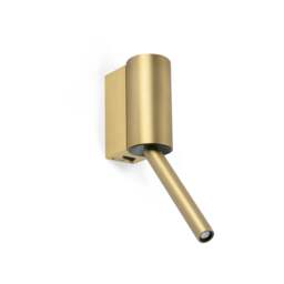 Dante LED Reading Wall Light Satin Gold 3W 2700K