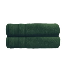 Luxury Zero Twist Egyptian Cotton Bath Towels 70 x 120cm - Pack of 2 Green Dark Green Bath towel