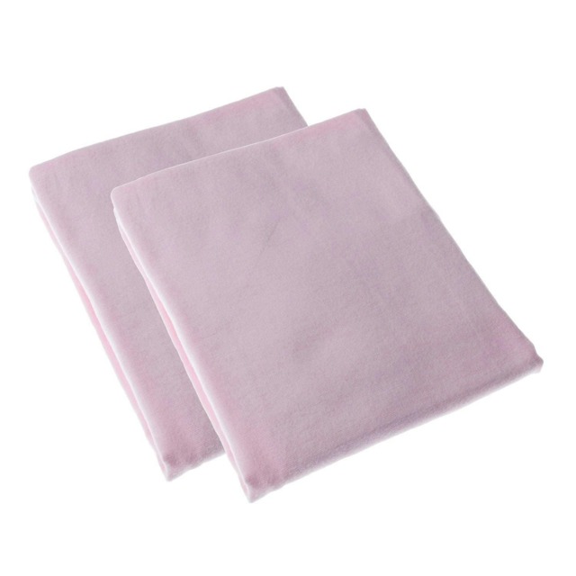Homescapes Pink Brushed Cotton Fitted Cot Sheet Pair, 60 x 120 cm Pink