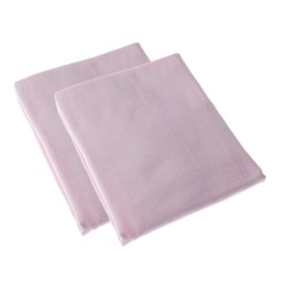 Homescapes Pink Brushed Cotton Fitted Cot Sheet Pair, 60 x 120 cm Pink