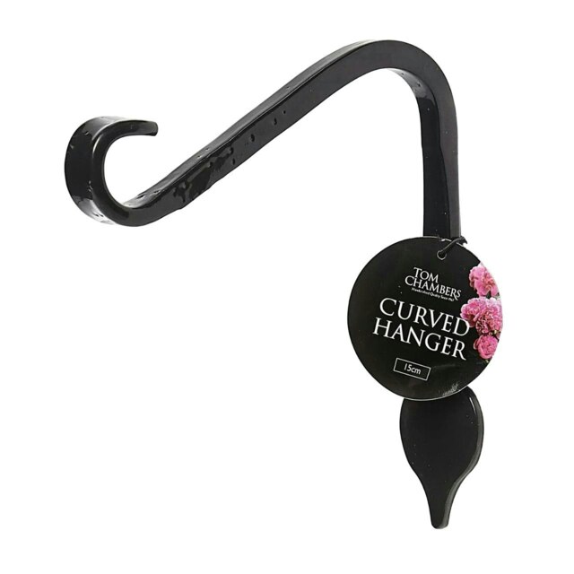 Hanging Basket Curved Hanger Leaf Detail - 15cm