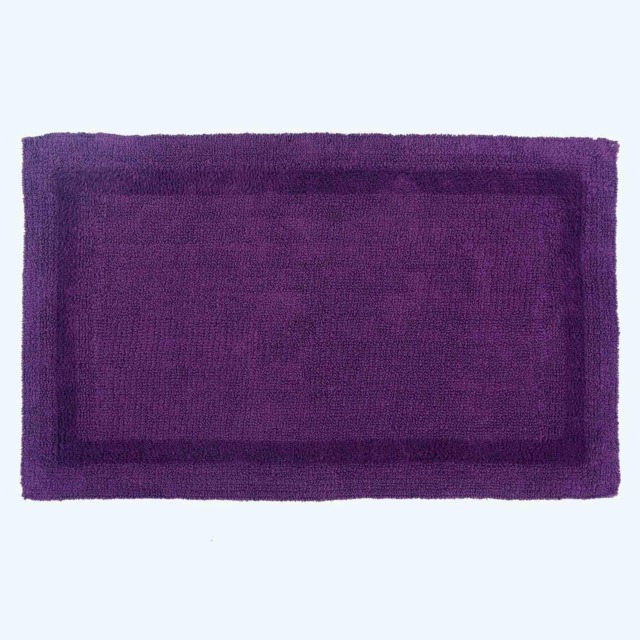 Homescapes Luxury Reversible Extra Large Bath Mat - Plum Purple Plum