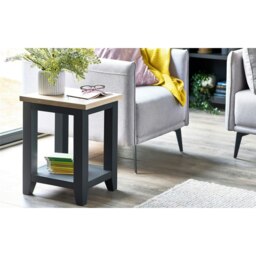 Classic Rustic Dark Grey Lamp Table Grey Grey